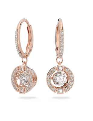 ORECCHINI PENDENTI TAGLIO TONDO DONNA SWAROVSKI SPARKLING DANCE 5504753 SWAROVSKI