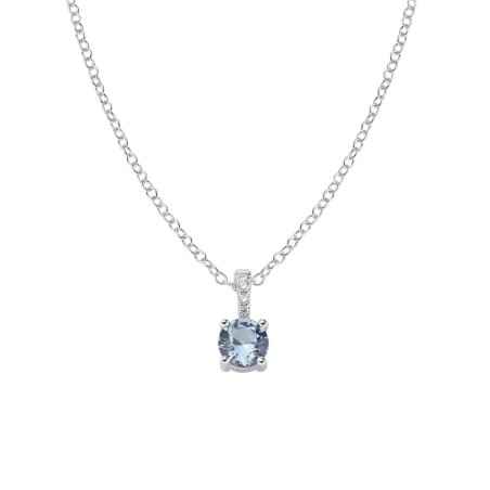 COLLANA PUNTO LUCE ACQUAMARINA DONNA AMEN  CLCIPBBACZ Amen