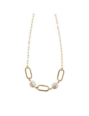 COLLANA PERLE BAROCCHE ELEMENTI OVALI PERLE CHIC DONNA AQUAFORTE  H4184969 AQUAFORTE