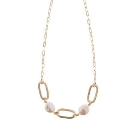 COLLANA PERLE BAROCCHE ELEMENTI OVALI PERLE CHIC DONNA AQUAFORTE  H4184969 AQUAFORTE