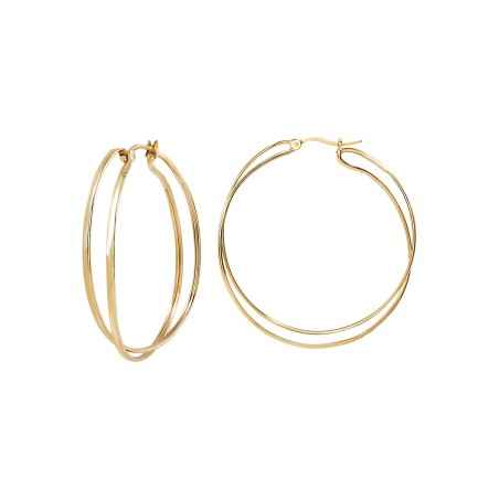 ORECCHINI CERCHIO DOPPIO COLOR ORO LIGHTLINE DONNA BREIL  TJ3676 Breil