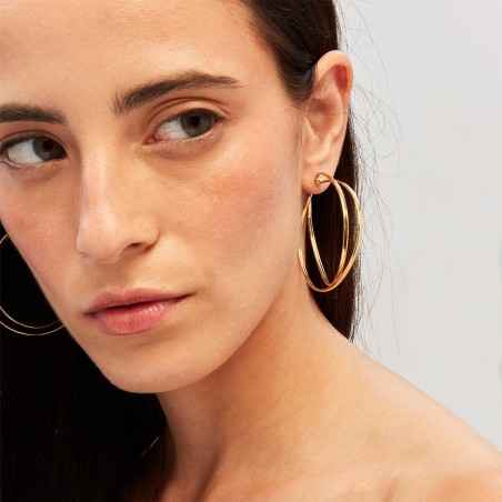 ORECCHINI CERCHIO DOPPIO COLOR ORO LIGHTLINE DONNA BREIL 