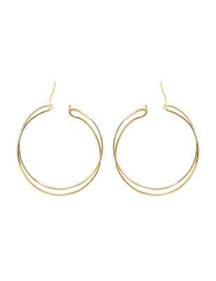 ORECCHINI CERCHIO DOPPIO COLOR ORO LIGHTLINE DONNA BREIL  TJ3676 Breil