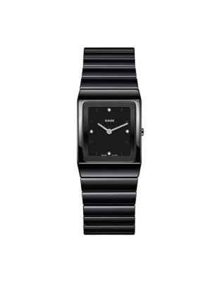 OROLOGIO CERAMICA DIAMONDS RETTANGOLARE DONNA RADO