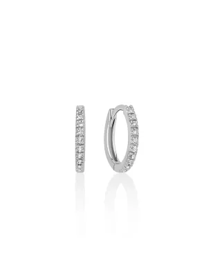 ORECCHINI CERCHIO DIAMANTI ORO BIANCO 10MM DONNA MILUNA I DIAMANTI ERD2921 MILUNA