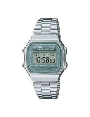 OROLOGIO ICONIC CROMATO UOMO-DONNA CASIO VINTAGE A168WA-3AYES Casio