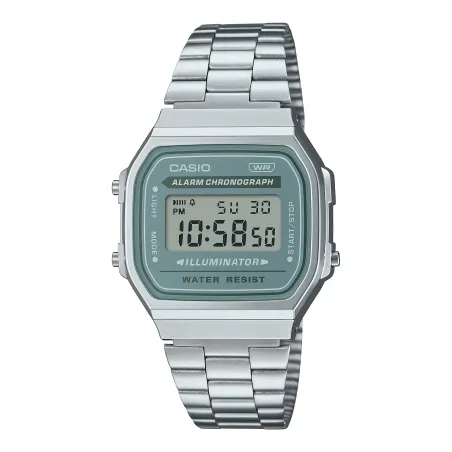 OROLOGIO ICONIC CROMATO UOMO-DONNA CASIO VINTAGE A168WA-3AYES Casio