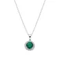 COLLANA DIAMOND ZIRCONE TONDO VERDE DONNA AMEN 