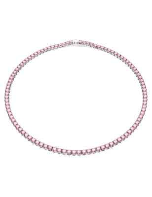 COLLANA TENNIS ROSA PLACCATO RODIO DONNA SWAROVSKI  5681800 Swarovski