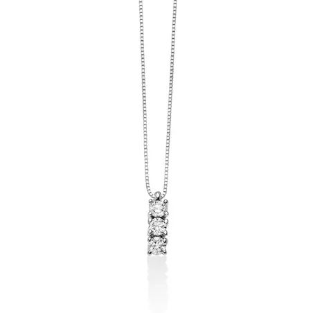 COLLANA TRILOGY ORO BIANCO DIAMANTI DONNA MILUNA  CLD4115-024G7 Miluna