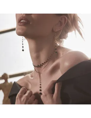 COLLANA ROSARIO ONDA NERA CORTO DONNA MAMAN ET SOPHIE  RPOND2RC Maman et Sophie