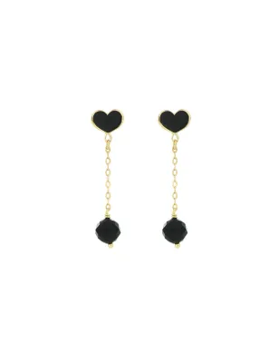 ORECCHINI CUORE MAMAN ONDA NERA CATENA DONNA MAMAN ET SOPHIE
