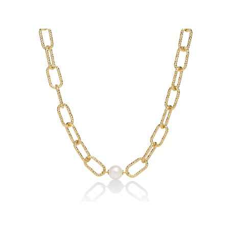 COLLANA ARGENTO DORATO PERLA DONNA MILUNA LE PERLE PCL6070G MILUNA