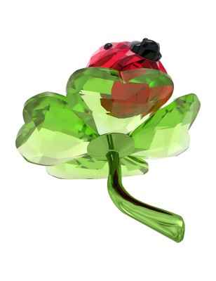 DECORAZIONE IDYLLIA COCCINELLA QUADRIFOGLIO SWAROVSKI 5666852 SWAROVSKI