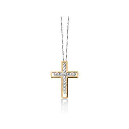 COLLANA CROCE ORO DIAMANTE DONNA MILUNA I DIAMANTI CLD4303 MILUNA