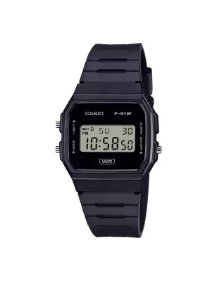 OROLOGIO SOTTILE LEGGERO DIGITALE UOMO-DONNA CASIO VINTAGE F-91WB-1AEF Casio