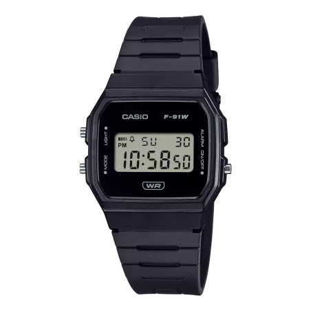 OROLOGIO SOTTILE LEGGERO DIGITALE UOMO-DONNA CASIO VINTAGE F-91WB-1AEF Casio