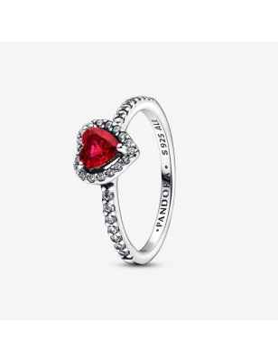 ANELLO CUORE IN RILIEVO ROSSO MIS.48 PANDORA 198421C02-48 Pandora