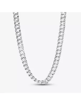 COLLANA CON MAGLIA CUBANA E PAVE' DONNA PANDORA  393161C01-45 Pandora