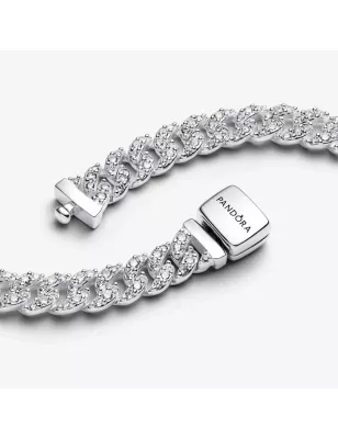 COLLANA CON MAGLIA CUBANA E PAVE' DONNA PANDORA  393161C01-45 Pandora