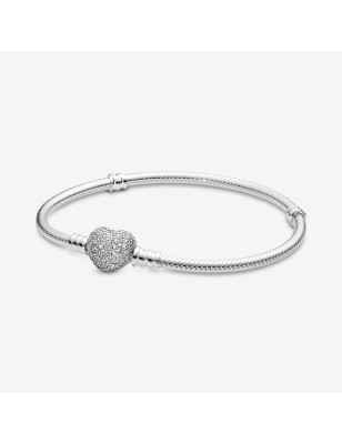 BRACCIALE CHIUSURA CUORE PAVE' MIS.16 DONNA PANDORA  590727CZ-16 Pandora