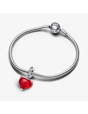 CHARM PENDENTE DISNEY, MICKEY E MINNIE, CUORE VETRO MURANO PANDORA  - category_name - XDMG De Marchi Gianotti
