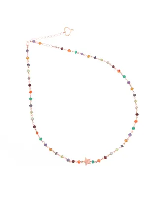 GIROCOLLO CON PIETRE MULTICOLOR E STELLA IN LASTRA MAMAN ET SOPHIE RP003MU MAMAN ET SOPHIE
