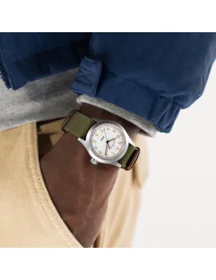 OROLOGIO NATO MILITARE QUADRANTE BIANCO 38MM UOMO HAMILTON KHAKI H69401910 Hamilton