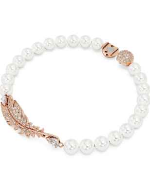 BRACCIALE BIANCO CON PIUMA NICE DONNA SWAROVSKI 5663482 SWAROVSKI