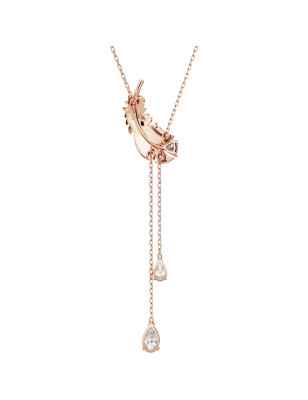 COLLANA PENDENTE Y PIUMA BIANCA NICE SWAROVSKI 5663485 SWAROVSKI