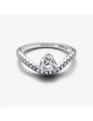 ANELLO CON PAVE E CUORE ONDULATO MIS.52 DONNA PANDORA  193661C01-52 Pandora