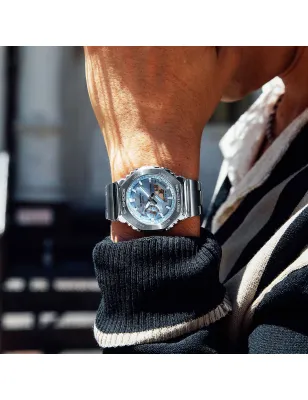 OROLOGIO ANALOGICO DIGITALE AZZURRO CIELO UOMO CASIO G-SHOCK GM-2110D-2AER Casio
