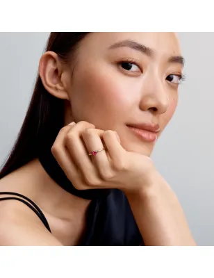 ANELLO SOLITARIO CUORE ROSSO MIS.60 DONNA PANDORA  166574C01-60 Pandora