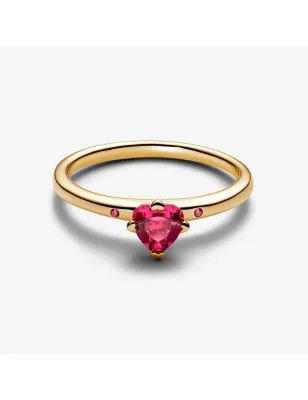 ANELLO SOLITARIO CUORE ROSSO MIS.48 DONNA PANDORA  166574C01-48 Pandora