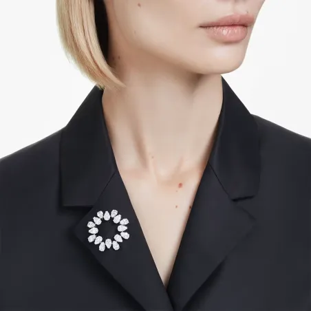 SPILLA MATRIX TAGLIO PEAR RODIO DONNA SWAROVSKI 
