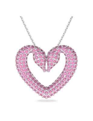 COLLANA UNA CUORE GRANDE ROSA DONNA SWAROVSKI  5631931 Swarovski