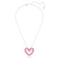 COLLANA UNA CUORE GRANDE ROSA DONNA SWAROVSKI 