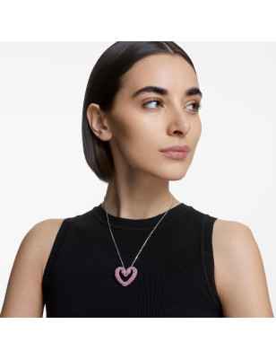 COLLANA UNA CUORE GRANDE ROSA DONNA SWAROVSKI  5631931 Swarovski