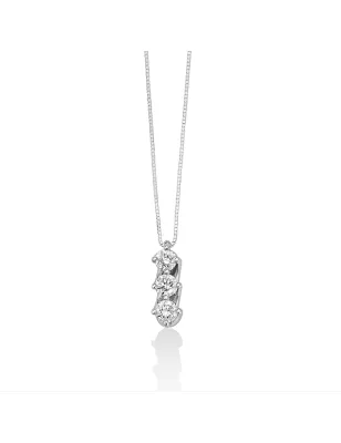 COLLANA TRILOGY DI DIAMANTI A VALENTINO ORO BIANCO DONNA MILUNA  CLD4144-039G7 Miluna