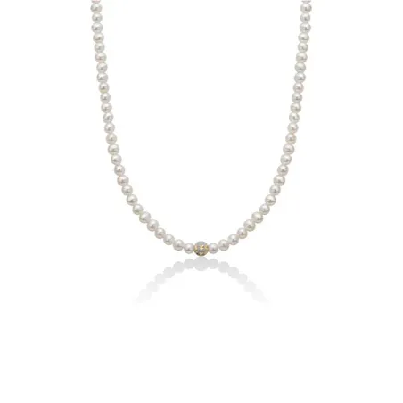 COLLANA PERLE 5.5MM BOULE STELLATA DONNA MILUNA  PCL5904V Miluna