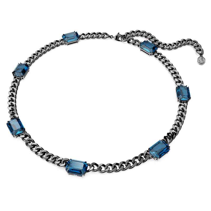 COLLANA TAGLIO OTTAGONALE BLU UOMO SWAROVSKI COLLANA TAGLIO OTTAGONALE BLU UOMO SWAROVSKI