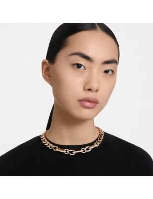 COLLANA DEXTERA LINK MISTI PLACCATA COLOR ORO SWAROVSKI 5639332 Swarovski