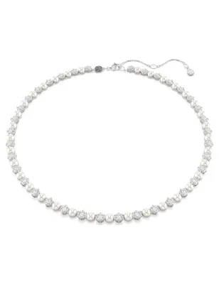 COLLANA TENNIS MATRIX CRYSTAL PEARL RODIO DONNA SWAROVSKI 