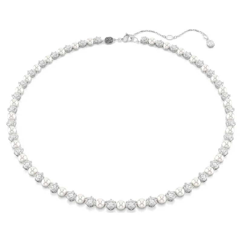 COLLANA TENNIS MATRIX CRYSTAL PEARL RODIO DONNA SWAROVSKI COLLANA TENNIS MATRIX CRYSTAL PEARL RODIO DONNA SWAROVSKI