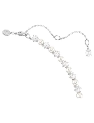 COLLANA TENNIS MATRIX CRYSTAL PEARL RODIO DONNA SWAROVSKI  5689623 Swarovski