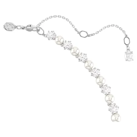 COLLANA TENNIS MATRIX CRYSTAL PEARL RODIO DONNA SWAROVSKI 