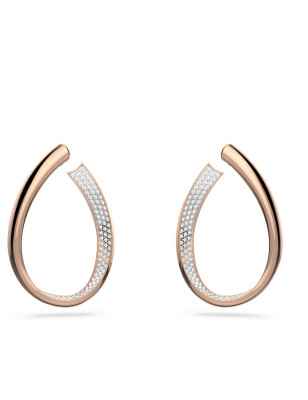 ORECCHINI BIANCHI PLACCATO ORO ROSA SWAROVSKI 5636960 Swarovski