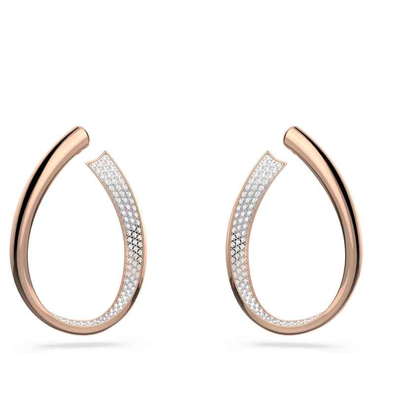 ORECCHINI BIANCHI PLACCATO ORO ROSA SWAROVSKI ORECCHINI BIANCHI PLACCATO ORO ROSA SWAROVSKI