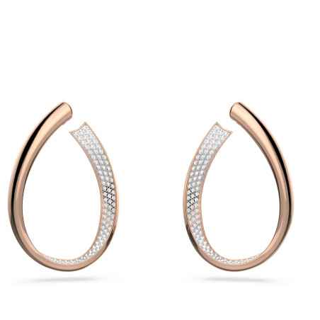 ORECCHINI BIANCHI PLACCATO ORO ROSA SWAROVSKI 5636960 Swarovski