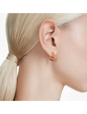 ORECCHINI A CERCHIO MATRIX CUORE ROSA DONNA SWAROVSKI  5706340 Swarovski